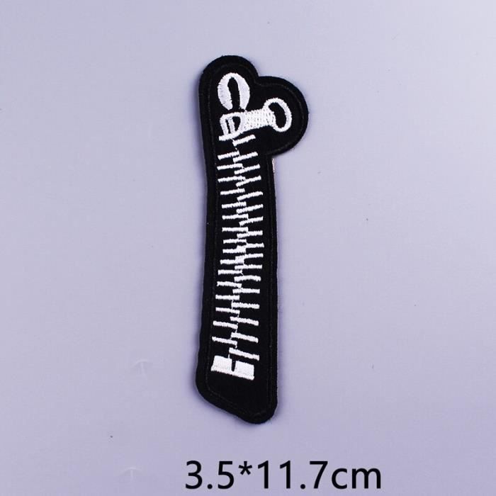 Patch Brodé Tête De Mort à Coudre - Noir - Pour Customiser Vêtements, Sacs, Décorations Maison - 8