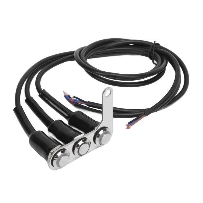 Ronyme Commutateur Bouton Détresse Moto - Interrupteur Feux De Détresse Guidon Universel