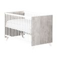 Lit bébé - 120 x 60 cm - Babyprice Scandi gris - En bois-1