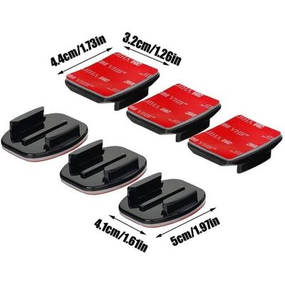 Kit Fixations Adhésives 3M Pour GoPro - 33 Pièces, Courbes/Plates