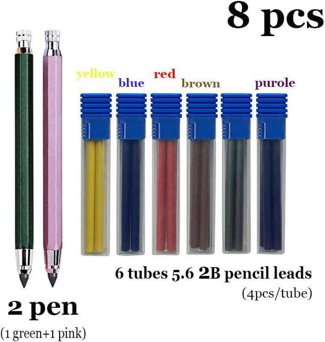 Four Candies Lot De 6 Porte-mines Pastel Mignons De 0,5 Et 0,7 Mm Avec 360 Mines HB, 3 Gommes Et 9 Recharges De Gomme, Fournitures Scolaires Esthétiques Pour Filles Papeterie Japonaise Four Candies Lot De 6 Porte-mines Pastel Mignons De 0,5 Et 0,7 Mm Avec 360 Mines HB, 3 Gommes Et 9 Recharges De Gomme, Fournitures Scolaires Esthétiques Pour Filles Papeterie Japonaise