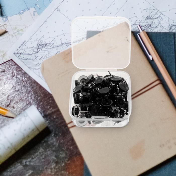 Lot De 120 Punaises Transparentes Avec Boîte De Rangement - Têtes En Plastique, Tige En Acier - Pour Tableaux En Liège