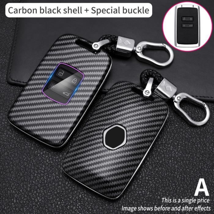 Coque Clé Voiture Renault Avec Porte-Clés – TPU Souple Doré/Argenté Pour Clio, Megane, Captur, Kadjar, Zoe, Dacia Etc.