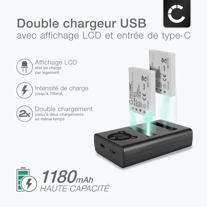 Batterie appareil photo de marque privée pour Nikon Coolpix P520
