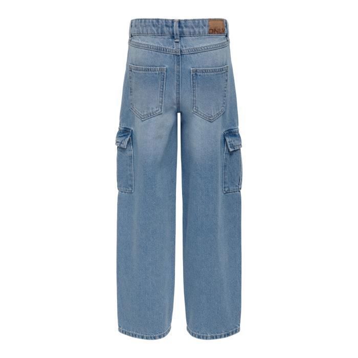 Pantalon cargo fille Only Harmony ans Denim bleu clair