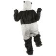 Déguisement panda adulte - Noir - Combinaison, masque, gants et chaussons en fausse fourrure douce-2