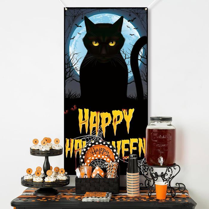 Kit Décoration Halloween - 9 Toiles De Gaze Effrayante + 24 Chauves-souris 3D - Pour Intérieur Et Extérieur