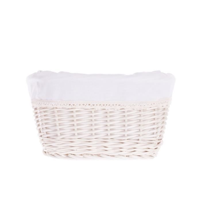Panier En Osier Tressé Main Avec Doublure Lavable – Pour Fruits, œufs, Fleurs, Pique-nique, 3 Tailles