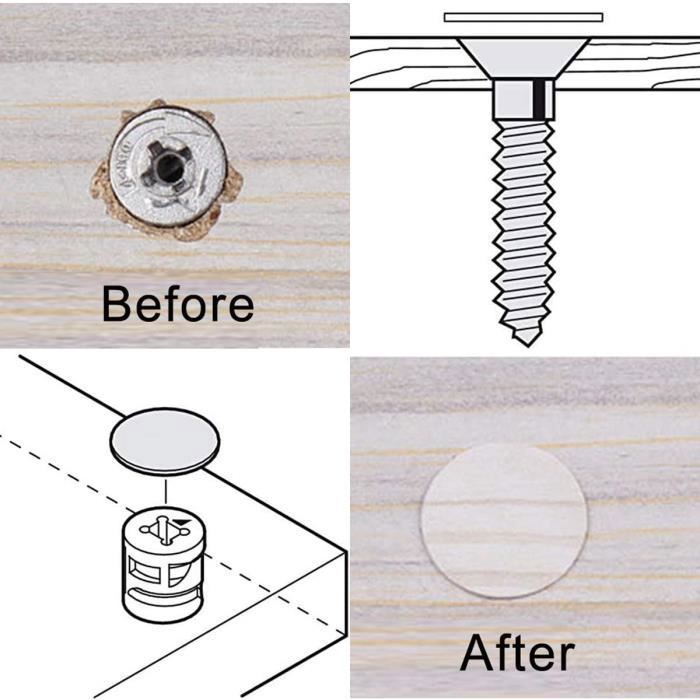 Cache-Vis Autocollants - 162 Autocollants Texture Bois 21mm Pour Meubles, Armoires Et Placards