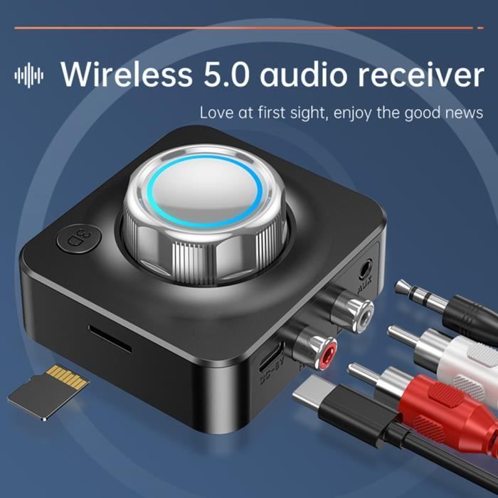Accessoire réseau,Adaptateur émetteur sans fil Bluetooth 5.0,Jack 3.5mm,stéréo,pour  haut-parleur,casque,PC,TV- Bluetooth v5.0 - Cdiscount Informatique