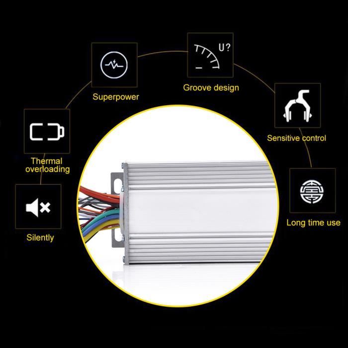 Contrôleur Moteur Sans Balais 48V 25A – Boîtier Alu, Dissipation Thermique, Compatible Kukirin G2 Max (et G2 Pro)