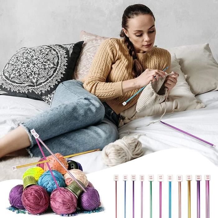 11 Pièces Crochet Tunisien,Multicolore Aluminium Tunisien Afghan Crochet, Crochet Aiguilles à Tricoter Set pour Crochet Débuta [254] - Cdiscount  Beaux-Arts et Loisirs créatifs
