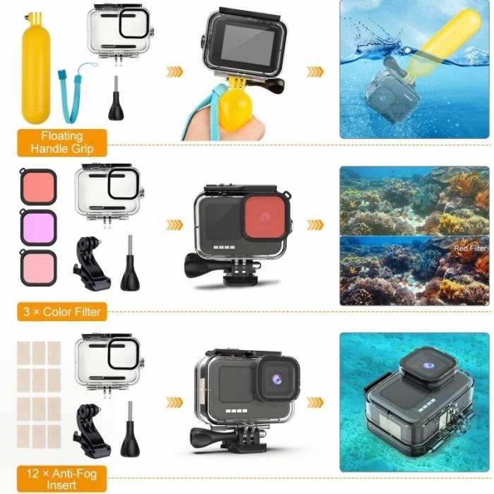 42 en Kit d'accessoires pour GoPro HERO 10 Black Boîtier