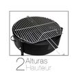 Barbecue au charbon de bois sur pieds avec grille en acier - Diamètre 50 x Hauteur 73 cm-JUANIO-3
