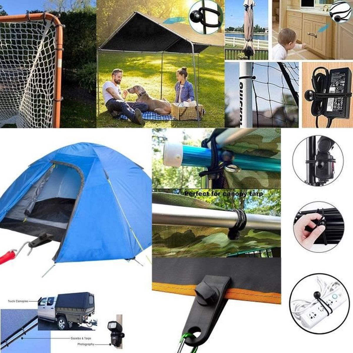 16 tailles de Vert Bâche Résistante Imperméable Housse Bâche et 4 Bungee Balls 16 tailles de Vert Bâche Résistante Imperméable Housse Bâche et 4 Bungee Balls