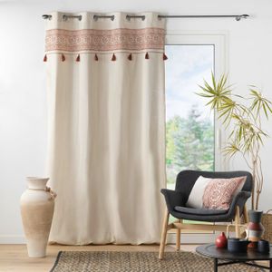 Lot De 4 Rideaux Occultants Chevron Marron/crème – 70x38 Pouces (LxL)