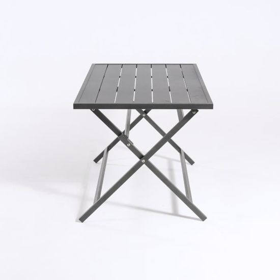 Table D'extérieur Pliante Carrée En Aluminium Blanc 120 X 72 X 71 Cm à Prix  Carrefour