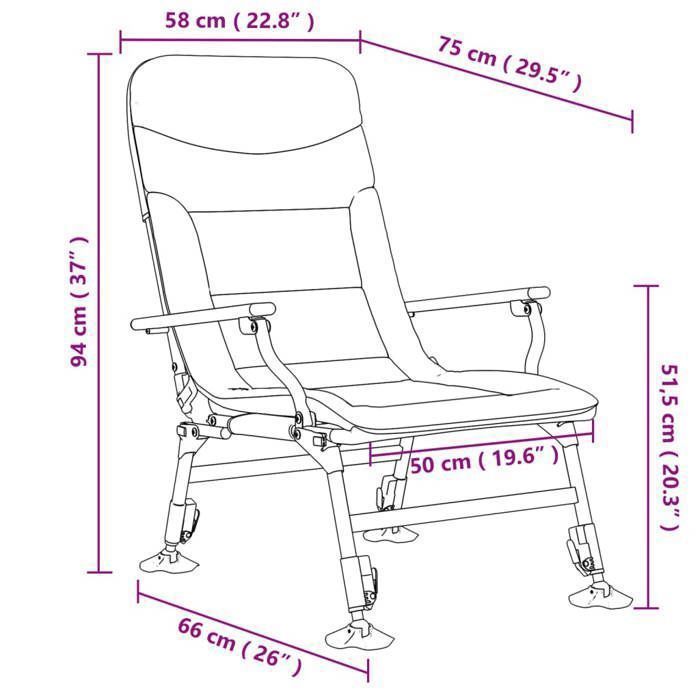 Chaise De Pêche Pliable Confort – Siège Réglable 180° Avec Rembourrage & Pieds Boue