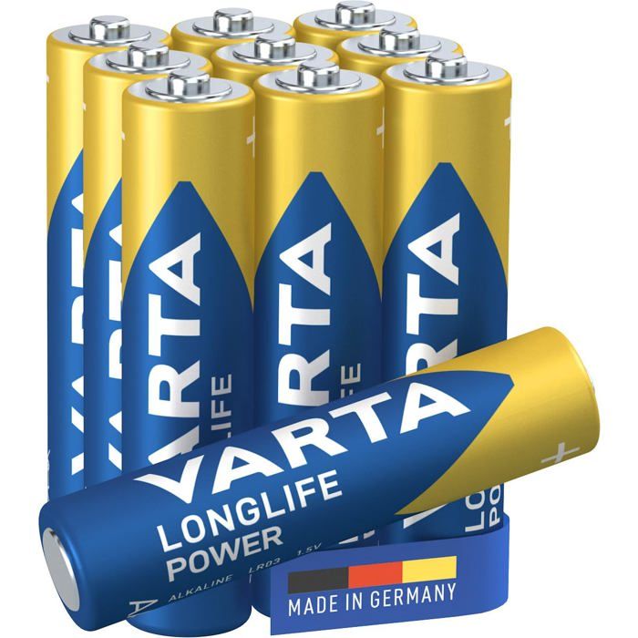 Piles AAA Varta Longlife Power Alcalines Lot de 10 Made in — free download