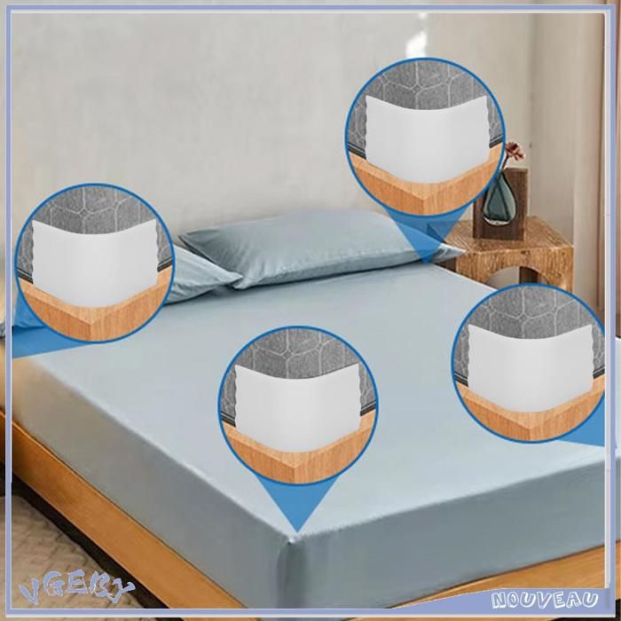 Lot 6 Paires Sangles Anti-Glisse Pour Drap-Housse – Attaches Matelas Élastiques Avec Boucles, Fixation Solide Pour Lit, Canapé, Sans Abîmer Le Tissu