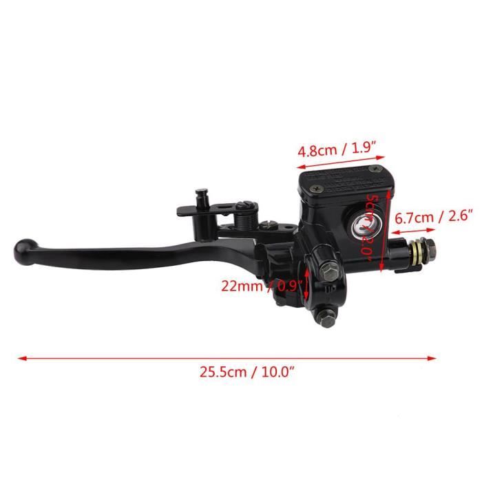 Kit De Leviers Universels Pour Moto 7/8" (22mm) - Maître-cylindre Frein Et Embrayage, Aluminium CNC Argenté