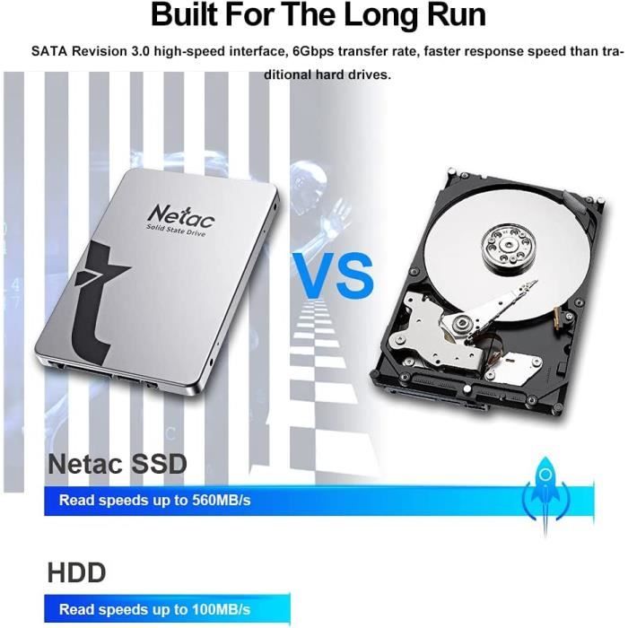 SSD 1To, Disque Dur SSD Interne 2,5 Pouces Sata 3.0 (N530S Gris