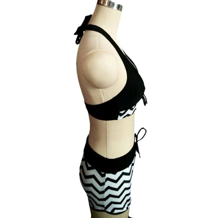 Burkini 3 Pièces Femme - Maillot De Bain Modeste Manches Longues + Pantalon + Hijab - Imprimé Floral, Grande Taille - 10