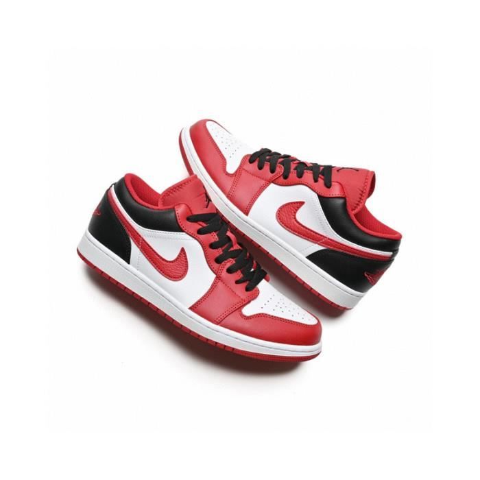 Air jordan 1 low blanche et rouge sales