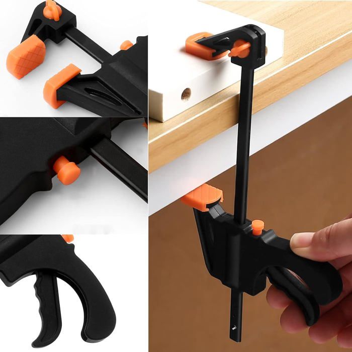 KAHEIGN Lot De 2 Pinces De Serrage 12 Pouces Monomanuelles - Barres Sergent Pour Menuiserie Et Bricolage