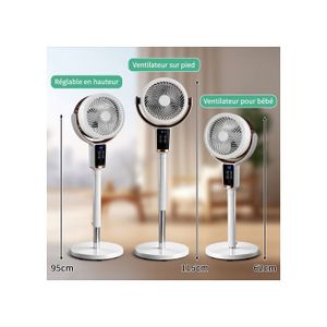 Beper - Ventilateur sur pied avec minuterie, noir - P206VEN130