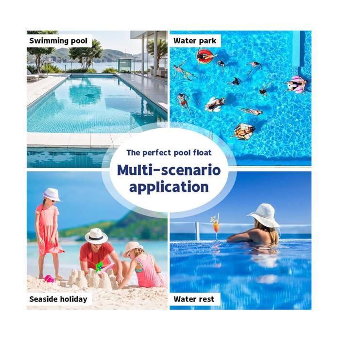 Hamac de Piscine Bleu Fauteuil Inclinable Flottant Chaise Gonflable de Piscine Hamac d'eau