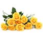 10 Bouquet De Fleurs Artificielles Roses Pu Réel Tactile Pour Saint Valentin Fête Des Mères Noël Anniversaire Mariage Decoration