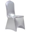 Joli & Mode 8134 - Lot de 25 Housses extensibles de chaise Design Moderne - Argenté-0