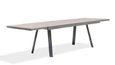 Table de jardin STOCKHOLM (200/300x96 cm) en aluminium et céramique avec rallonge intégrée - GRIS ANTHRACITE-0