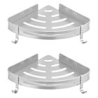 ZHOUXI - Lot de 2 Etagères de Douche en Aluminium , Douche sans Perçage pour Salle de Bain Cuisine - Argent