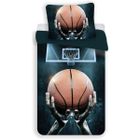 HOME Parure de lit Enfant Basket Ball - Noir - Housse de Couette Coton