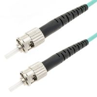 CableMarkt - Câble fibre optique OM4 pour routeur de ST à ST multimode simplex 50µm/125µm, 1 m