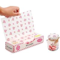 100 Feuilles de Papier Ciré, 25 x 21,5 cm Papier d'Emballage Alimentaire, Emballage de Papier pour CuisineS, RestaurantS, Barbecues