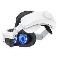 Sangle de tête ajustable pour le casque VR Meta Quest 3 Bandeau de remplacement Accessoires VR intégré 6400mAh - Blanc