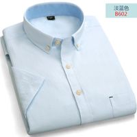 Chemise-chemisette,chemise à manches longues pour homme,printemps-automne,mode Business,été,tailles S M L XXL 3XL 4XL- light blue