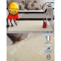 TD® Tapis de salon ou chambre Imitation mouton Anti-dérapage Carpet Shaggy -100x160cm - Beige
