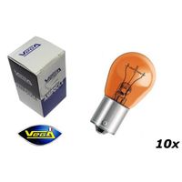 10 ampoules Vega® Clignotant PY21W BAU15S Orange teinté masse 12V