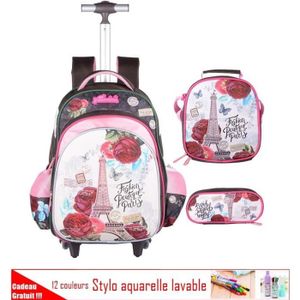 cartable a roulette fille