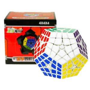 CUBE ÉVEIL Blanc - Cube Magique Shengshou Megaminx 4x4, Maître Kilominx 4x4, Jouets Éducatifs Professionnels, Puzzle Tor