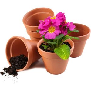 POT DE FLEUR 12 Mini Pots De Fleurs En Terre Cuite Avec Trou De Drainage, 8 Cm[H3367]