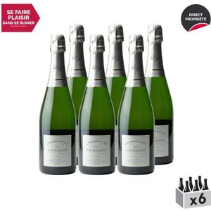 CHAMPAGNE Champagne Demi-sec Blanc - Lot de 6x75cl - Champagne Daubanton - Cépages Chardonnay, Pinot Noir, Pinot Meunier