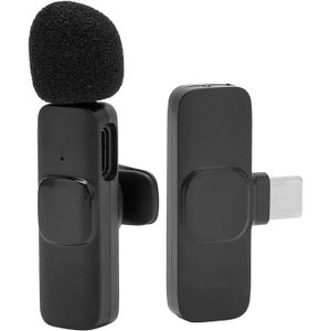 Generic Microphone Cravate Sans Fils Lavalier ,1 Émetteur & 1 Récepteur +  Adaptateur USB Vers Type C Offert - Prix pas cher