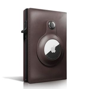 Portefeuille pour homme Folder Boy Apple AirTag-Edition avec pochette à  monnaie en cuir véritable