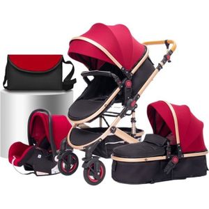 Poussette Combinée Trio 3 en 1 B&W ISOFIX Noir / Rouge - Cdiscount  Puériculture & Eveil bébé