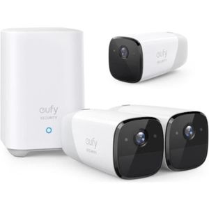 CAMÉRA DE SURVEILLANCE Eufy - Kit 3 caméras de surveillance + 1 base - EufyCam2 Pro 2